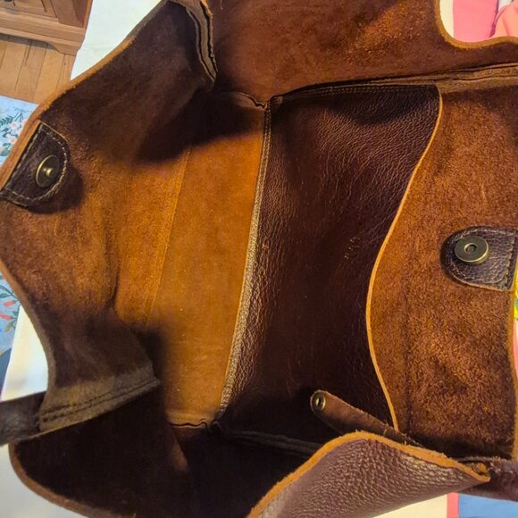 Portland Leather Large Verona Tote-Coldbrew - Picture 3 of 7